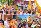 51 किलो की माला, बुलडोजर से पुष्पवर्षा… दिनेश राठौर के स्वागत में दिखा जबरदस्त उत्साह