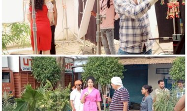 महराजगंज में 'प्यारा कुल्हड़' फिल्म की चल रही शूटिंग, देखने वालों की लगी भीड़, लग गया जाम