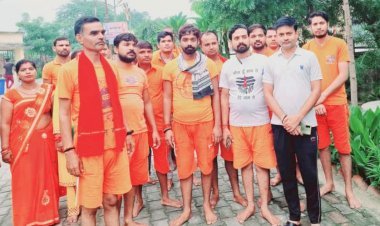 कस्बा महराजगंज से हर वर्ष की भांति इस वर्ष भी कावंरियों संघ का जत्था बाबा बैजनाथ धाम के लिए रवाना