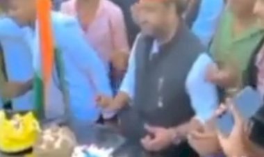 रायबरेली: सपा विधायक राहुल लोधी का तलवार से केक काटते हुए वीडियो वायरल