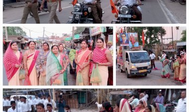 भारत रत्न डॉ. भीमराव अंबेडकर जयंती के उपलक्ष्य में राष्ट्रीय स्वयं सेवक संघ द्वारा महराजगंज में पथ संचलन का आयोजन