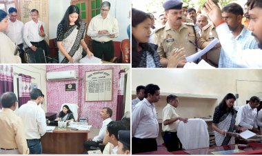 जिलाधिकारी ने महराजगंज तहसील व ब्लाक का निरीक्षण किया, दिये सख्त निर्देश