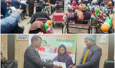 उपजिलाधिकारी महराजगंज की अध्यक्षता में निकाली गई राष्ट्रीय  मतदाता जागरूकता रैली, दिलाई गई शपथ