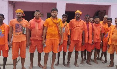 टूक गांव से कावड़ यात्रियों का जत्था रवाना