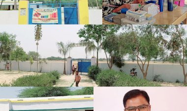 प्राथमिक विद्यालय गढ़ी में शिक्षा का स्तर बेहतरीन  हरियाली लगाकर बढ़ गई विद्यालय की सुंदरता, बाउंड्री वॉल से विद्यालय सुरक्षित