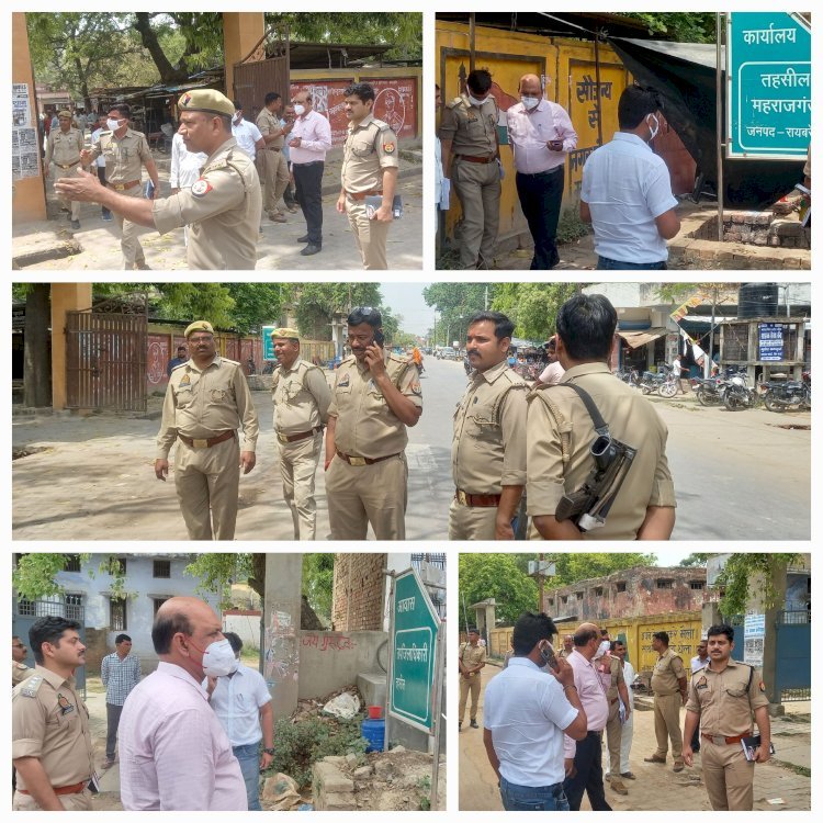 महराजगंज तहसील गेट व आसपास हटाया गया अतिक्रमण, उपजिलाधिकारी ने दिये सख्त निर्देश • कोरोना संक्रमण लगातार पांव पसारता जा रहा सभी लोग मास्क लगाए व कोरोना नियमों का पालन करें, नहीं तो होगी कार्यवाही: राजेन्द्र कुमार शुक्ला (एसडीएम)