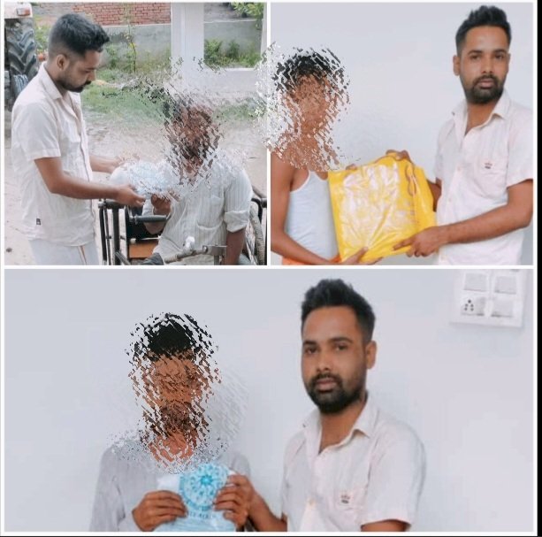 रायबरेली: युवा समाजसेवी ने अपने जन्मदिन पर दिव्यांगों को वस्त्र भेंट कर मनाया जन्मदिन