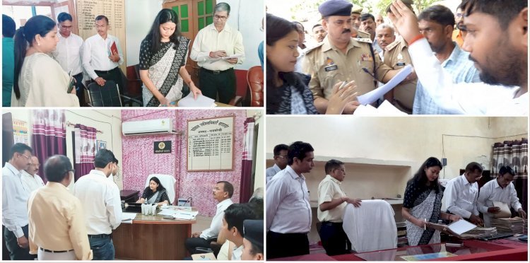 जिलाधिकारी ने महराजगंज तहसील व ब्लाक का निरीक्षण किया, दिये सख्त निर्देश
