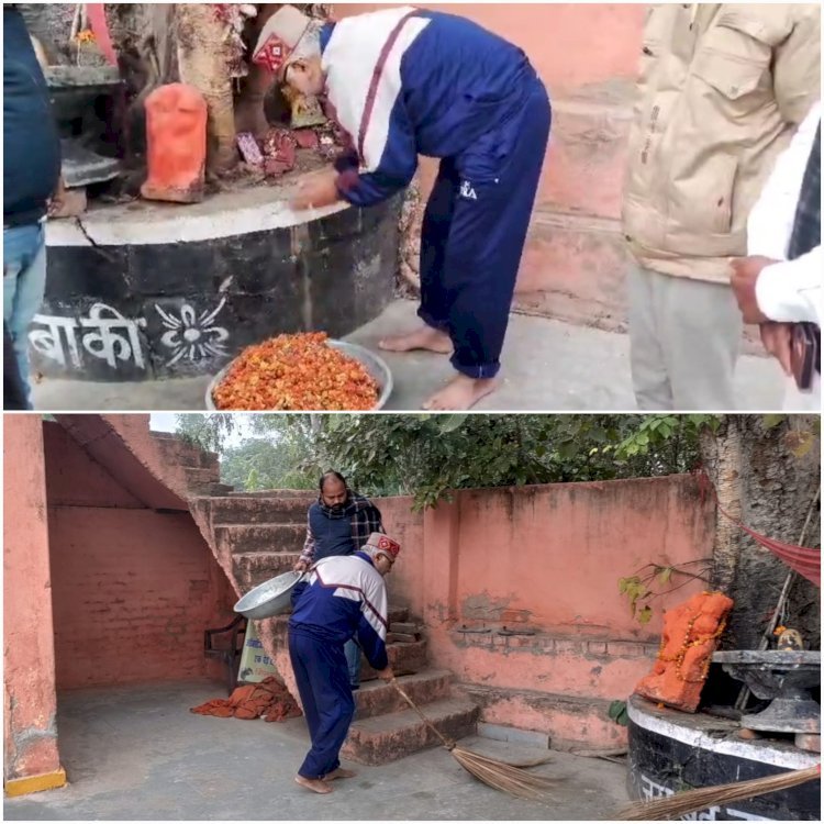 बछरांवा: चूरूआ हनुमान मंदिर पहुँच कर UPCLDF के पूर्व चेयरमैन ने की कार्यकर्ताओं संग साफ-सफाई