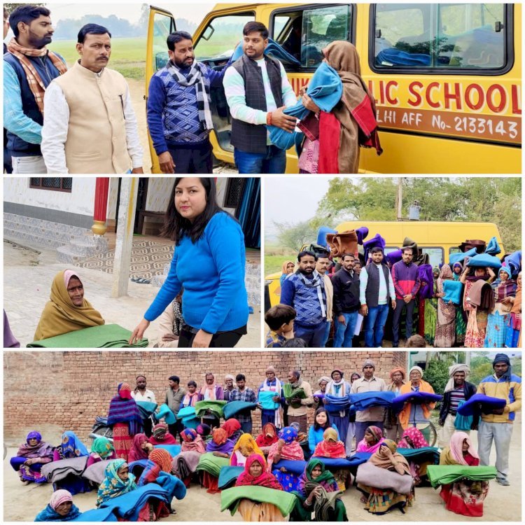 गुरुकुल ग्रुप ऑफ़ इंस्टिट्यूशन की तरफ से कम्बलों का वितरण, जरूरतमंदों को मिली राहत, लगातार होगा वितरण: रणविजय सिंह