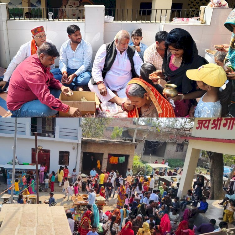 प्रसिद्ध गौरी शंकर बाबा मंदिर मुरैनी में भगवान शिव पर जलाभिषेक किया गया